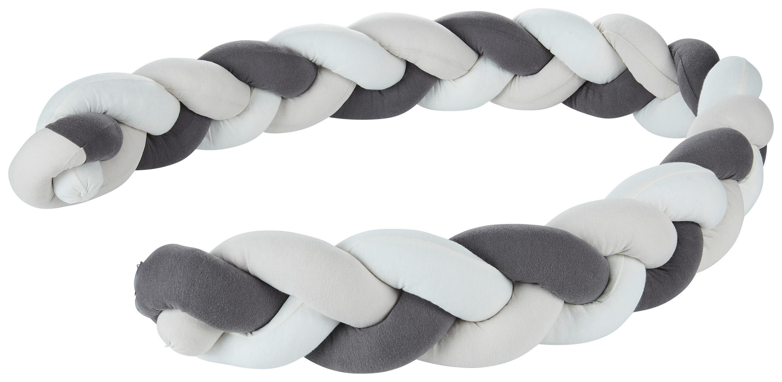 VAROVALNA ROLA ZA POSTELJICO      10/180 cm     spleteno  krem barve, svetlo siva, temno siva  - temno siva/krem barve, Basics, tekstil (10/180cm) - Patinio