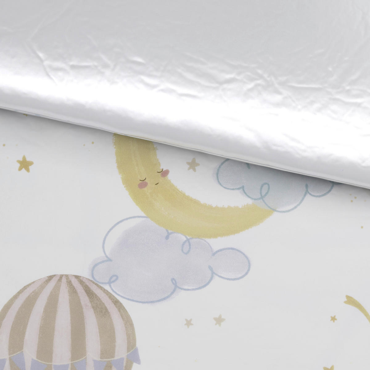 BABYBETTWÄSCHESET 100/135 cm  - Blau/Weiss, Basics, Textil (100/135cm) - Patinio