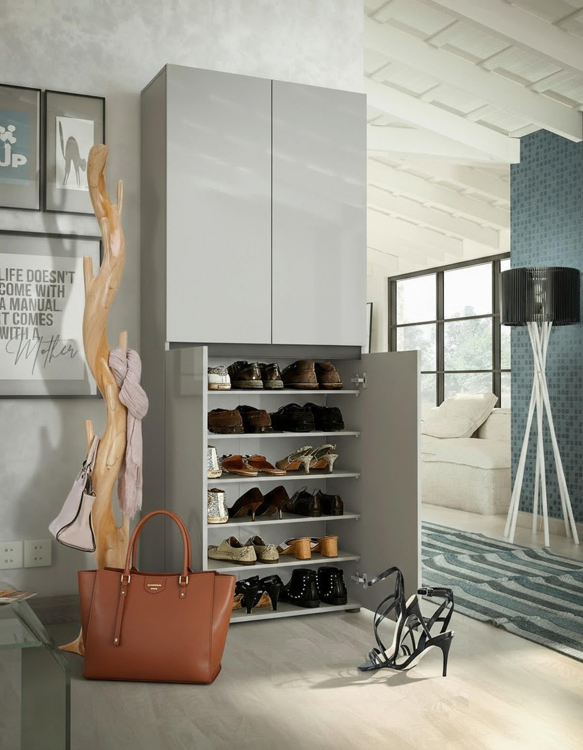 KLEIDERSTÄNDER in Hellbraun 40/200/40 cm   - Hellbraun, LIFESTYLE, Holz (40/200/40cm) - Landscape