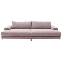 BIGSOFA  in Cord Rosa  - Schwarz/Rosa, Design, Textil/Metall (296/83/177cm) - Dieter Knoll