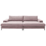BIGSOFA  in Cord Rosa  - Schwarz/Rosa, Design, Textil/Metall (296/83/177cm) - Dieter Knoll