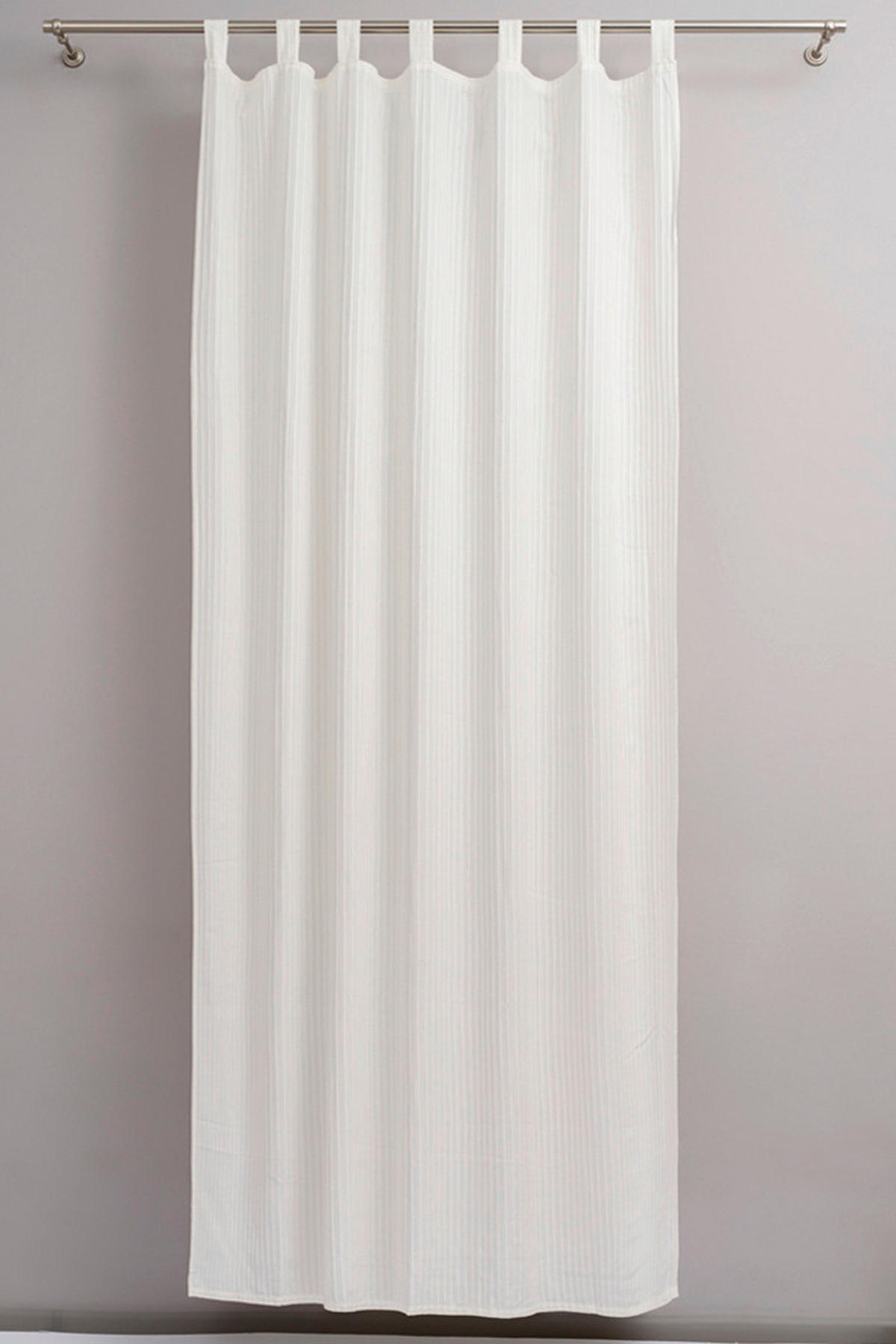 SCHLAUFENVORHANG  - Weiss, Basics, Textil (150/270cm)