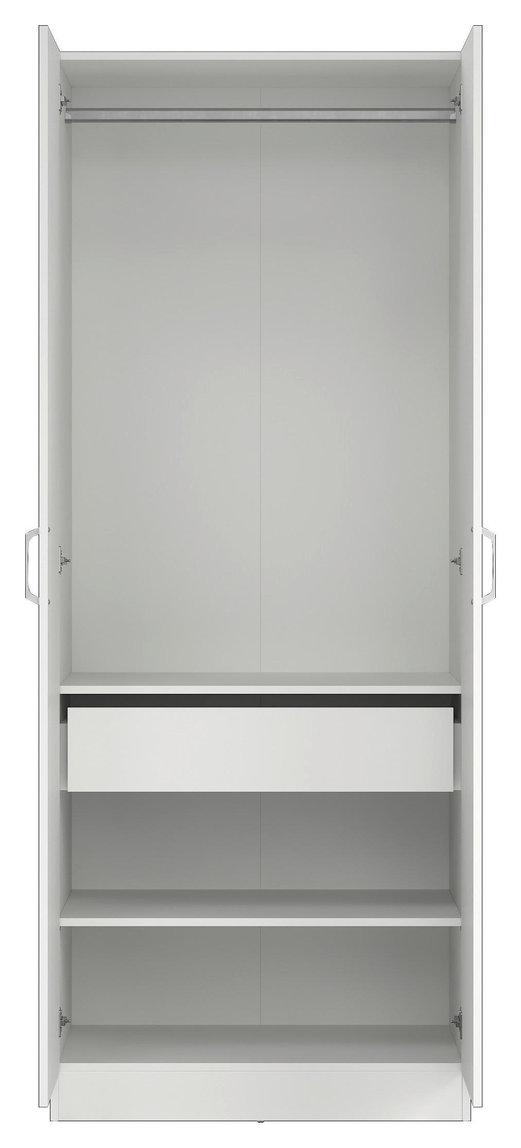 DREHTÜRENSCHRANK in Weiss  - Weiss, Modern, Holzwerkstoff/Metall (78,5/200,4/49,75cm) - MID.YOU