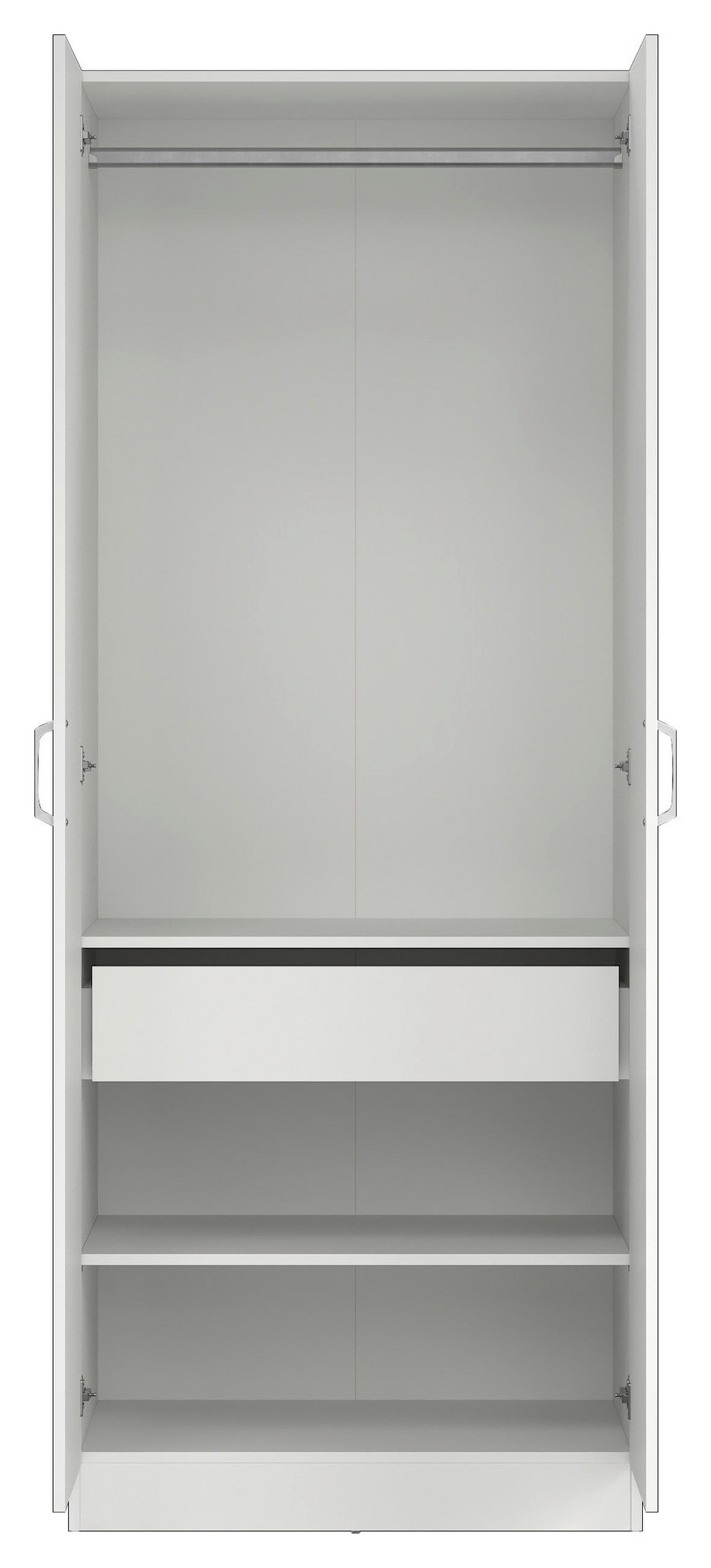 DREHTÜRENSCHRANK in Weiss  - Weiss, Modern, Holzwerkstoff/Metall (78,5/200,4/49,75cm) - MID.YOU
