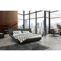 POLSTERBETT 180/200 cm,  in Anthrazit, Lattenroste, Matratzen, H2 + H3 = mittel + fest  - Chromfarben/Anthrazit, Basics, Holz/Textil (180/200cm) - RUF Betten