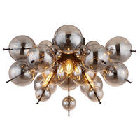 TAKLAMPA 55/28 cm  - svart, Design, metall/glas (55/28cm) - Globo