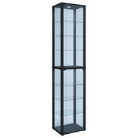 VITRINE Schwarz  - Schwarz, Modern, Glas/Holzwerkstoff (50/227/38cm) - MID.YOU