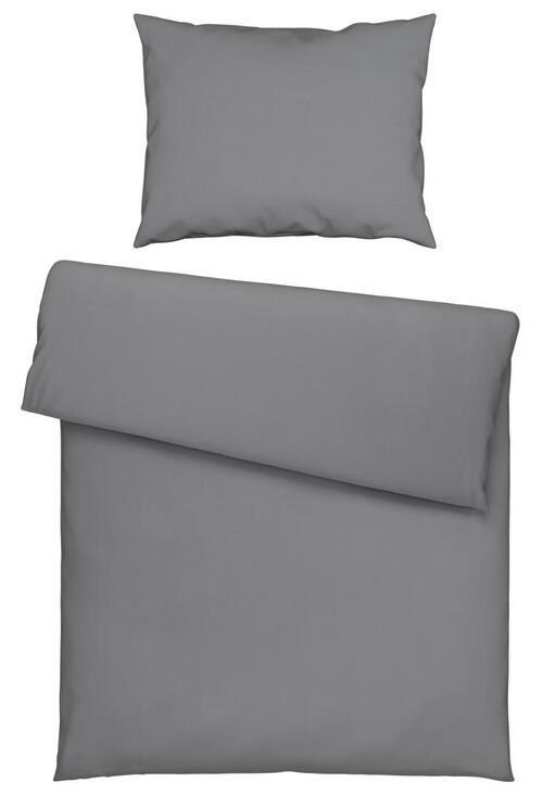 POSTELJNINA Uni 140/220 cm saten siva  - siva, Basics, tekstil (140/220cm) - Novel