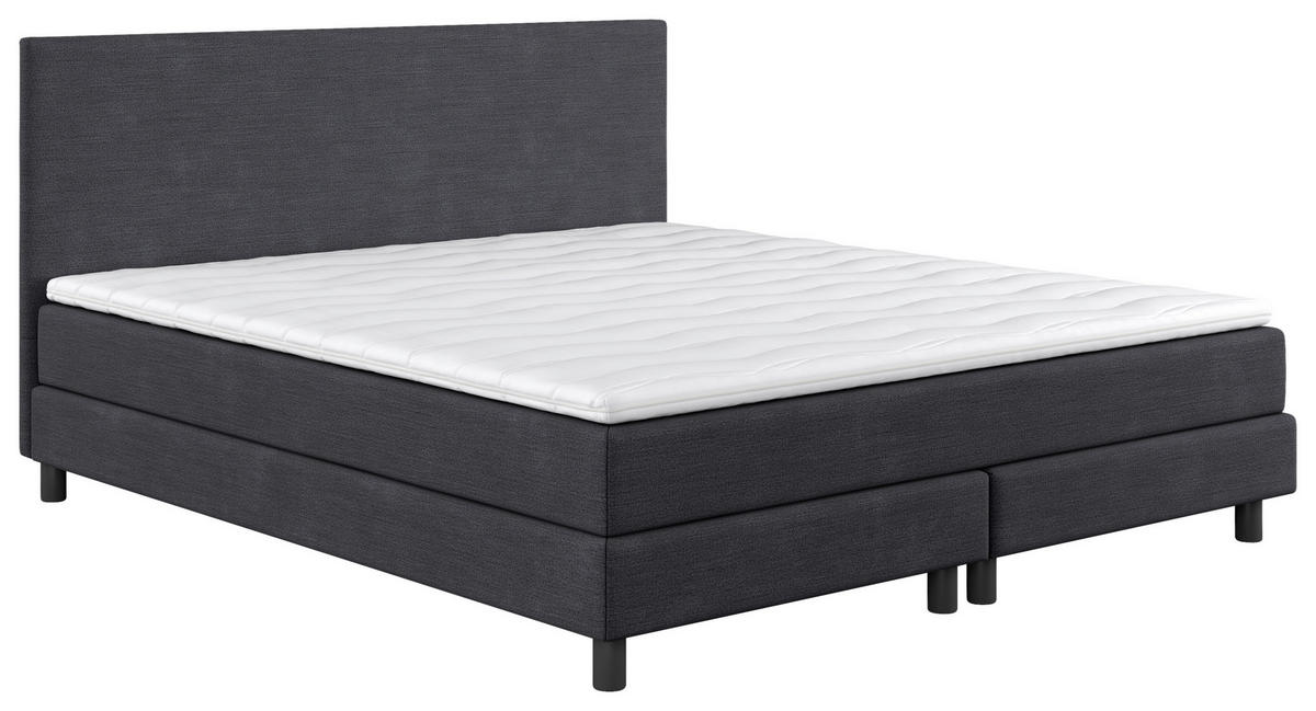 BOXBETT 140/200 cm  in Dunkelblau  - Schwarz/Dunkelblau, Modern, Holz/Holzwerkstoff (140/200cm) - MID.YOU