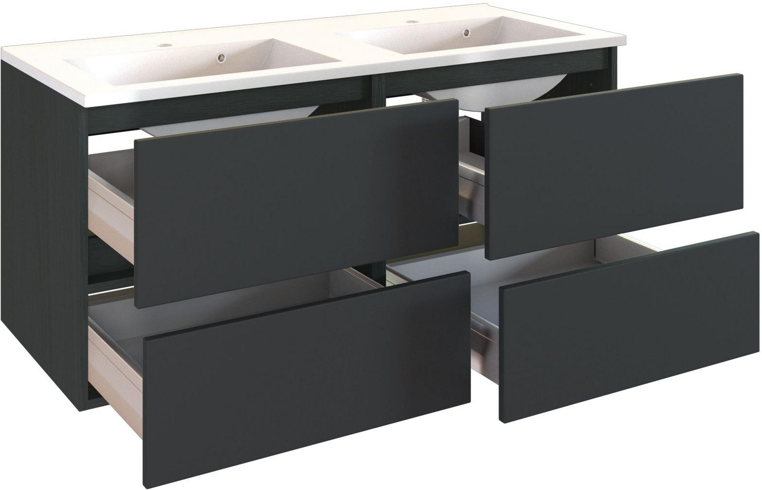 Thumbnail - Held Waschtischkombi Baabe, Grau, Holzwerkstoff, 4 Schublade(n) Schubladen, 120 cm, Made in Germany, Zusatzausstattung e...