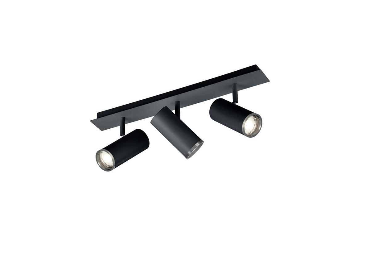 DECKENLEUCHTE     - Schwarz, KONVENTIONELL, Metall (50/20cm) - Hell