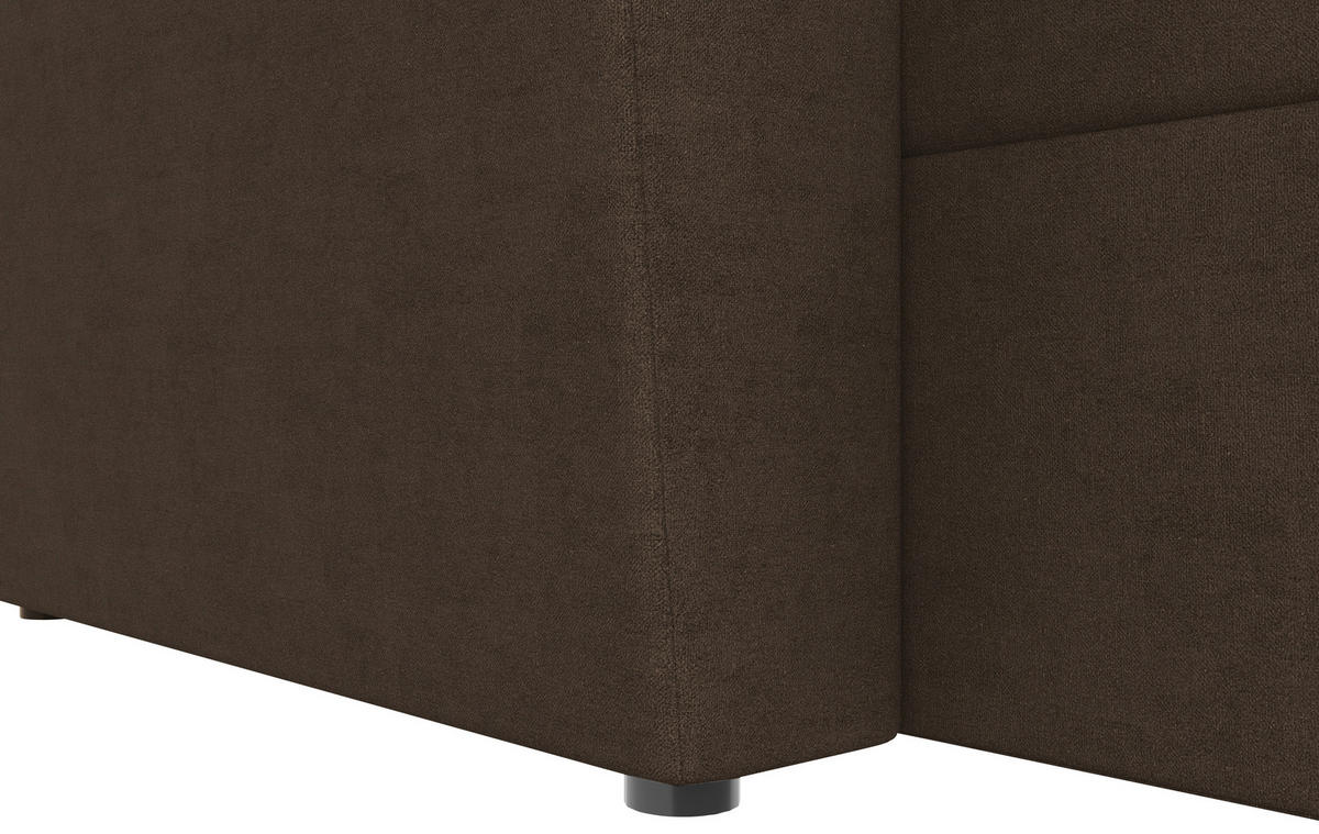 WOHNLANDSCHAFT TERMOLI Braun Jacquard  - Schwarz/Braun, Design, Kunststoff/Textil (155/296/155cm) - MID.YOU