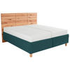POLSTERBETT 180/200 cm  in Buchefarben, Petrol  - Weiss/Buchefarben, Design, Holz/Textil (180/200cm) - Valnatura
