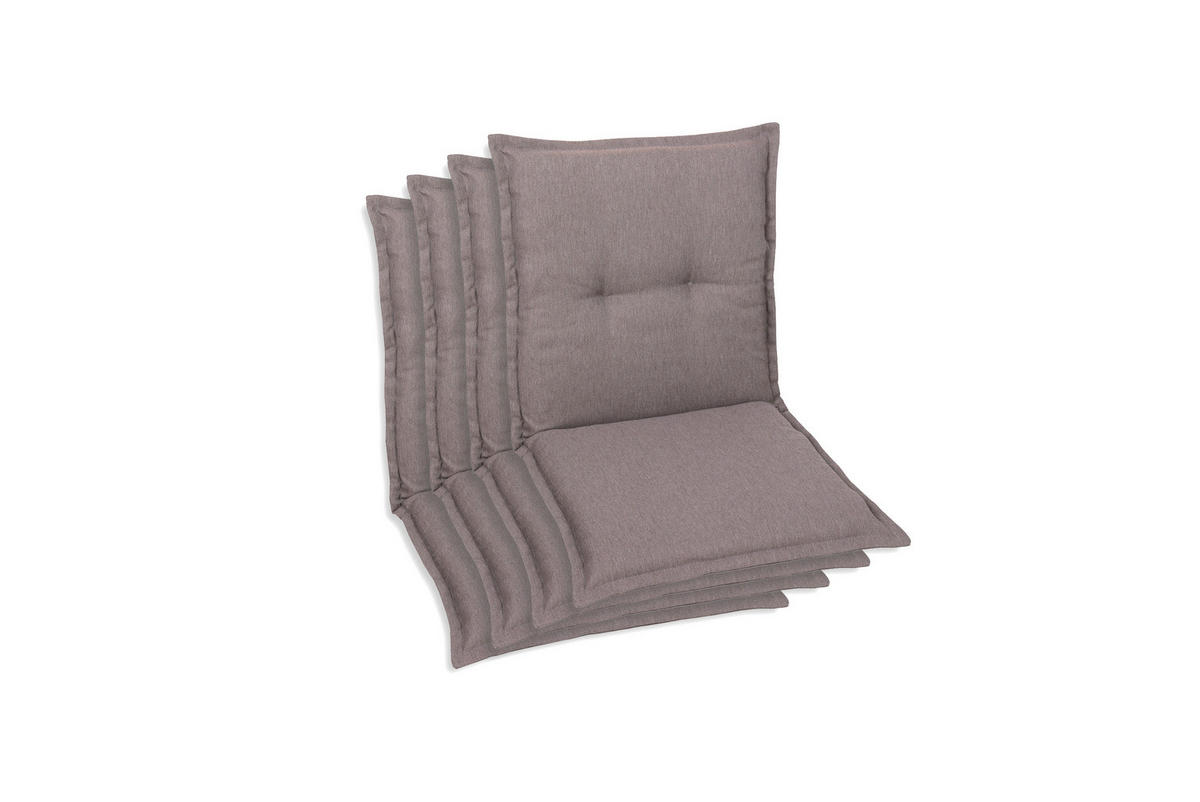 SESSELAUFLAGENSET Uni  - Taupe, Basics, Textil (50/7/100cm)