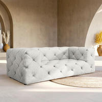 2-SITZER-SOFA Fresco in Mikrofaser Hellgrau  - Hellgrau/Schwarz, Design, Kunststoff/Textil (193/71/100cm) - P & B