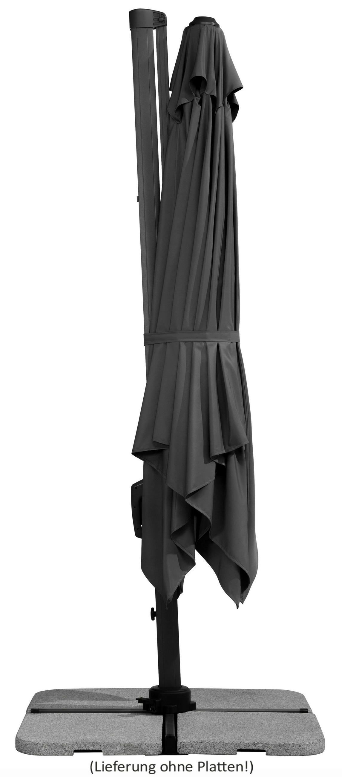 AMPELSCHIRM 300 cm Anthrazit  - Anthrazit, Basics, Textil/Metall (358/263/300cm) - Schneider