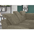 ECKSOFA in Chenille Olivgrün  - Schwarz/Olivgrün, KONVENTIONELL, Textil/Metall (281/200cm) - Carryhome