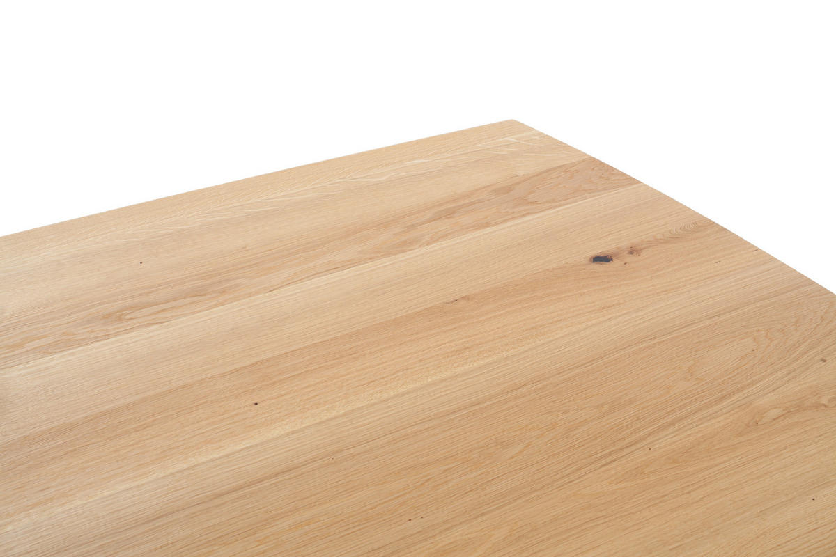 ESSTISCH in Holz 200/100/77 cm   - Wildeiche/Schwarz, Konventionell, Holz/Metall (200/100/77cm) - Linea Natura