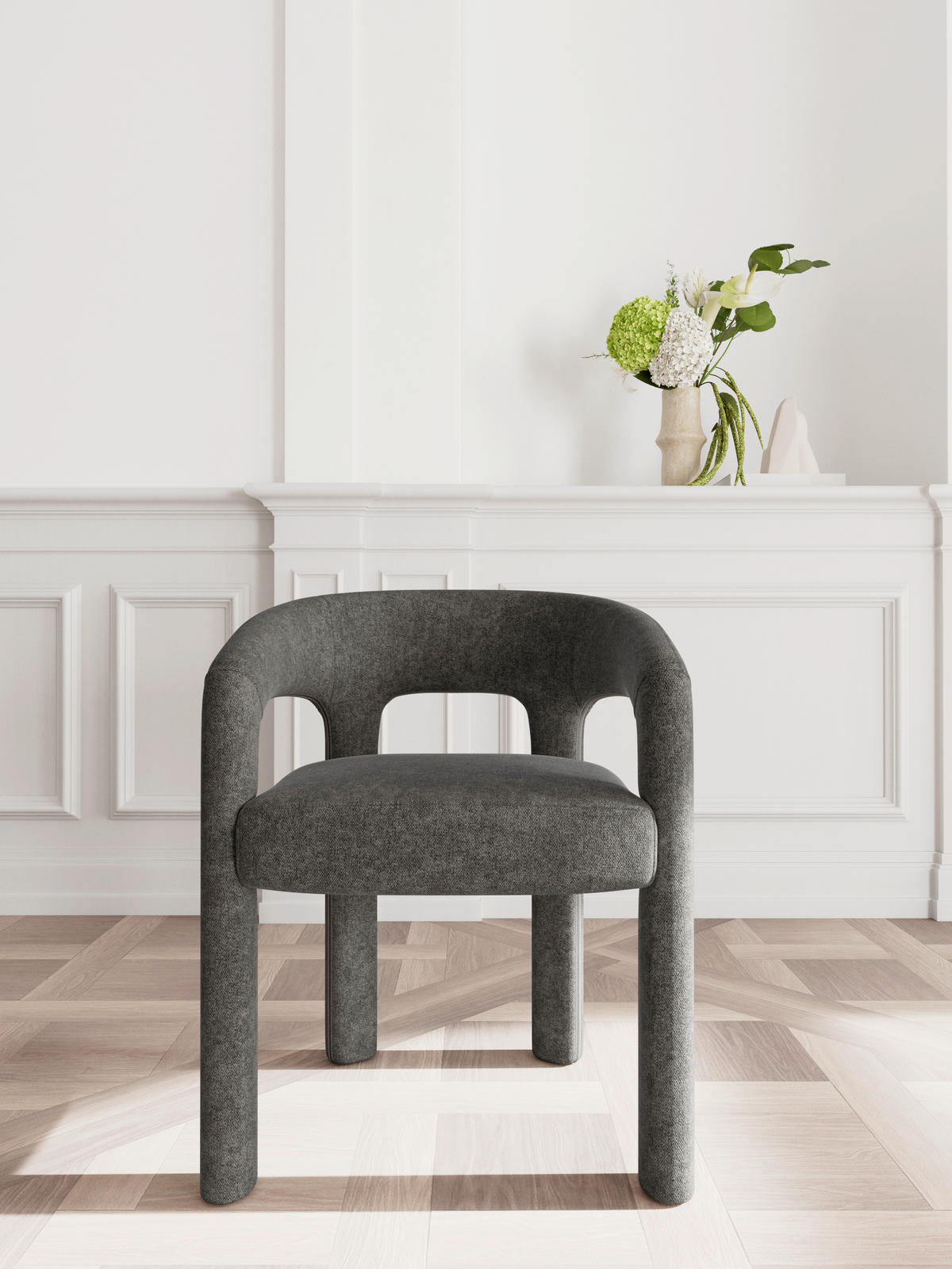 ARMLEHNSTUHL     - Dunkelgrau, Modern, Kunststoff (58/76/55cm) - MID.YOU