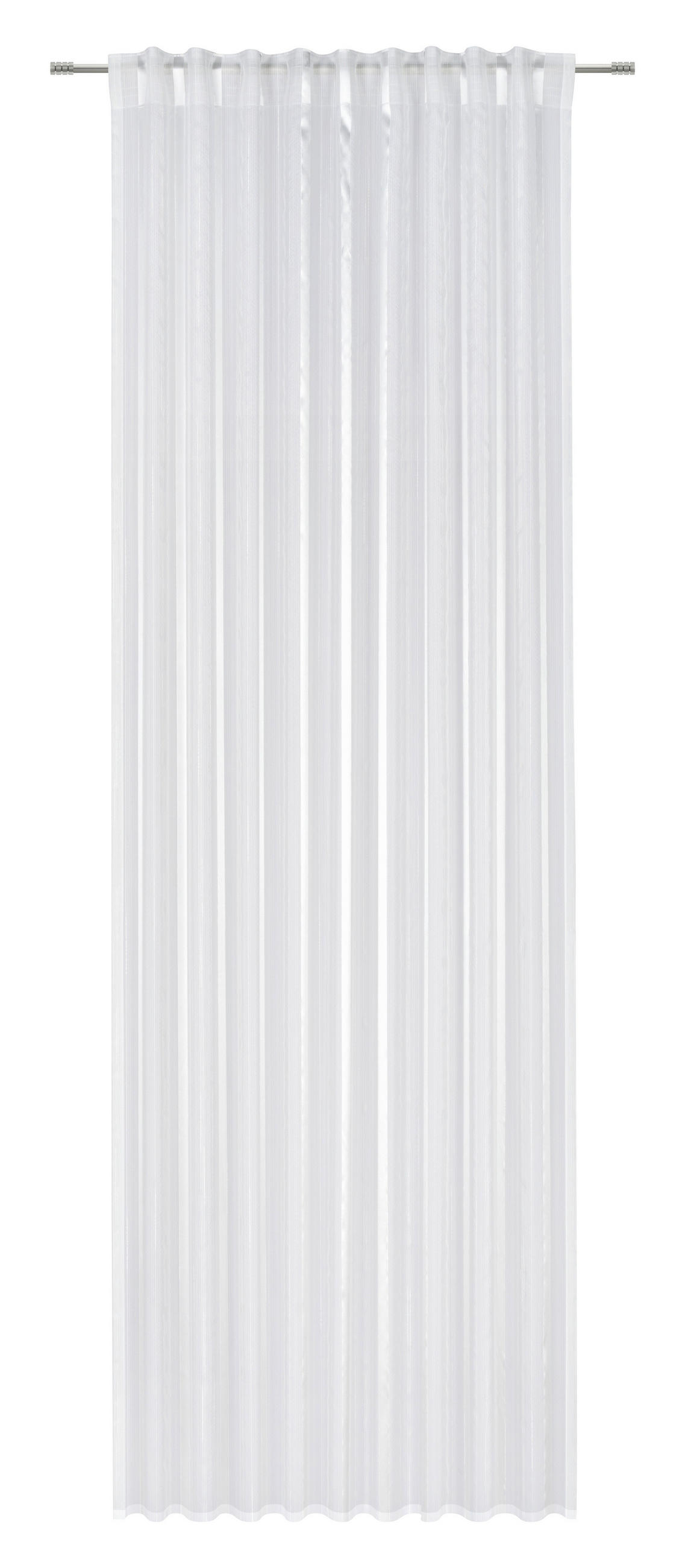 KONČANA ZAVESA  prosojno  140/280 cm   - bela, Basics, tekstil (140/280cm) - Esposa