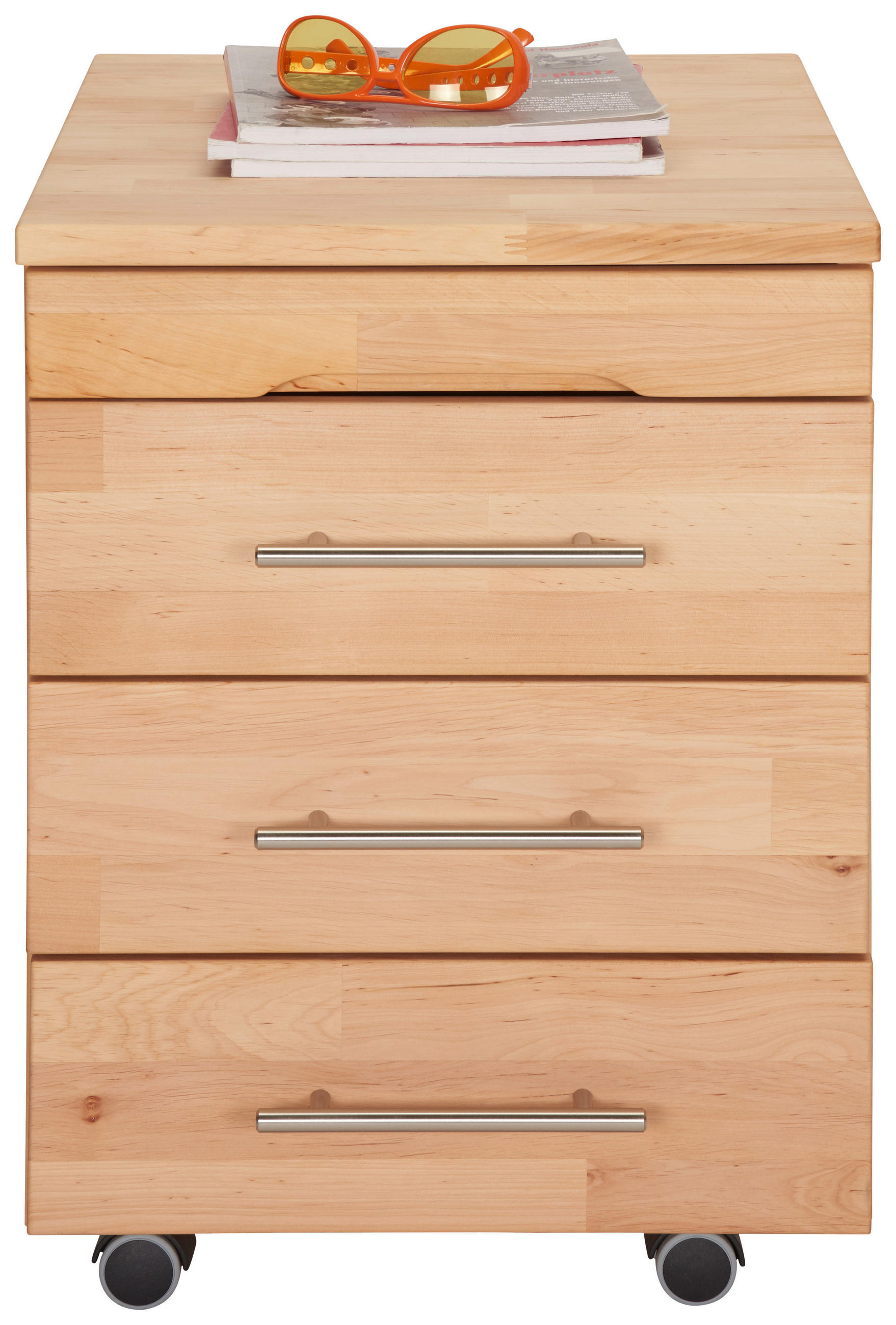 ROLLCONTAINER 42/65/55 cm  - Erlefarben, Natur, Holz (42/65/55cm) - Linea Natura