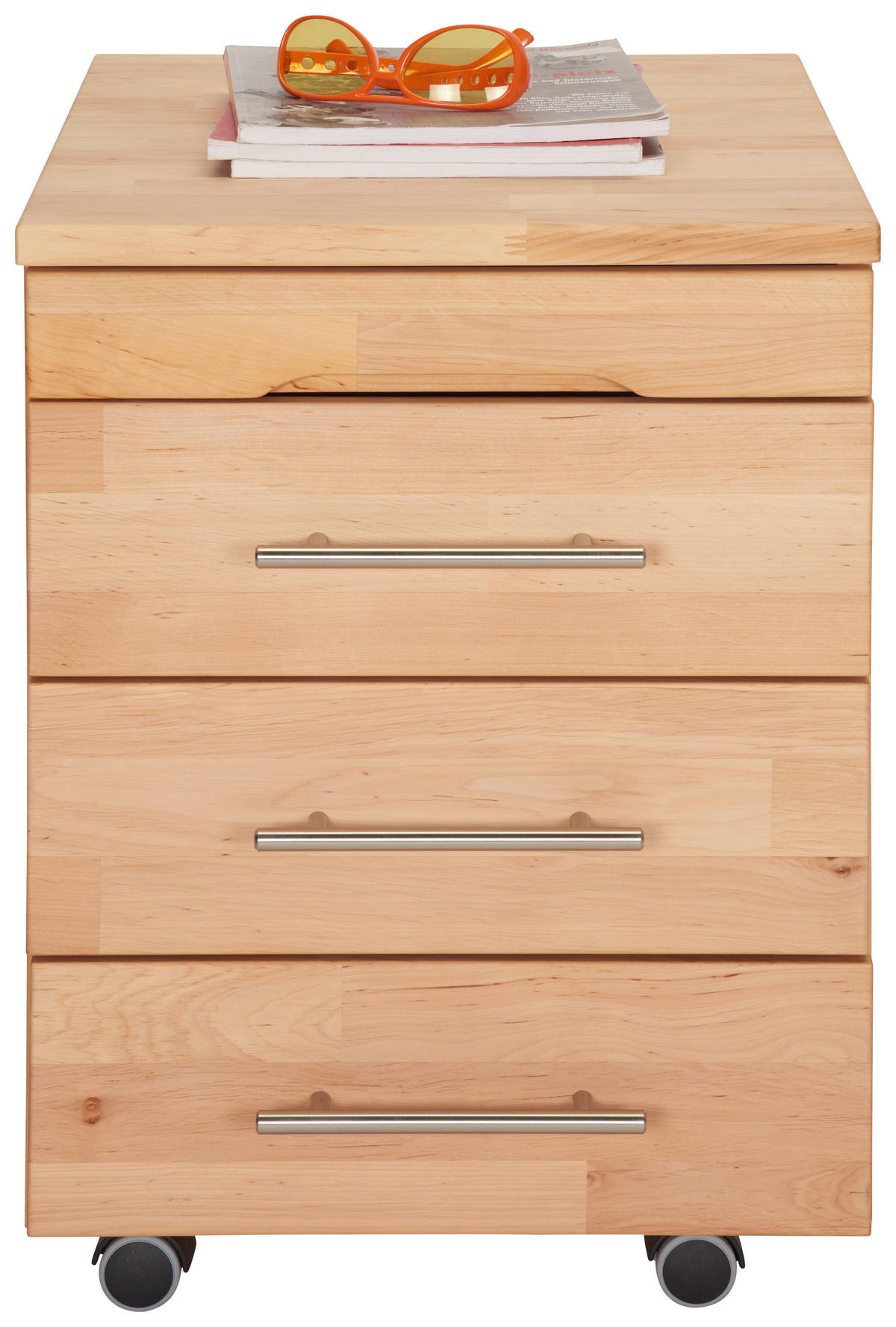 ROLLCONTAINER 42/65/55 cm  - Erlefarben, Natur, Holz (42/65/55cm) - Linea Natura