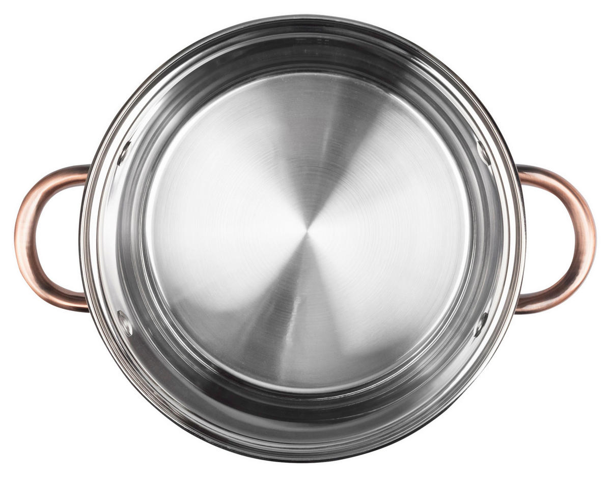 KOCHTOPFSET PYREX COPPER SPECIAL 8-teilig  - Silberfarben/Kupferfarben, Basics, Glas/Metall - Pyrex