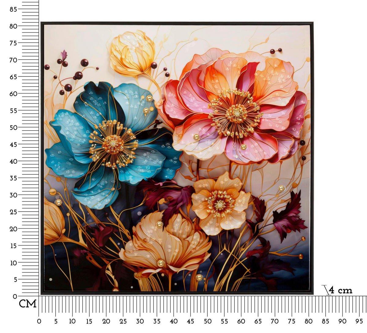 LEINWANDBILD Blumen  - Basics, Holz/Textil (82/82/4cm)