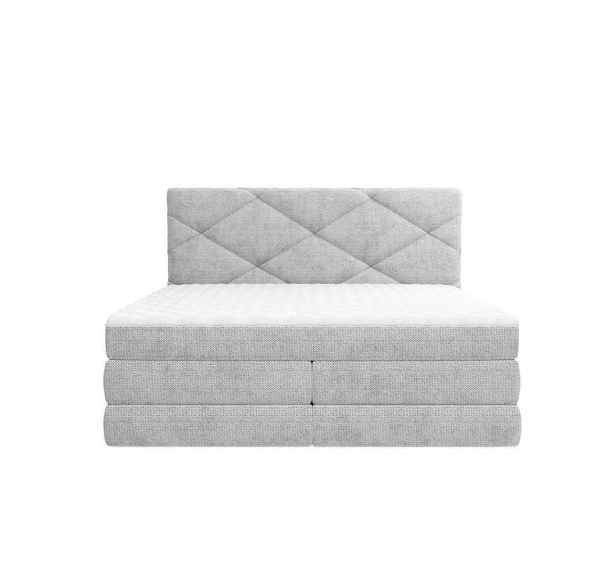 BOXSPRINGBETT 140/200 cm,  in Grau, Bettkasten, Matratzen, H2 + H3 = mittel + fest  - Schwarz/Grau, KONVENTIONELL, Kunststoff/Textil (140/200cm) - Carryhome