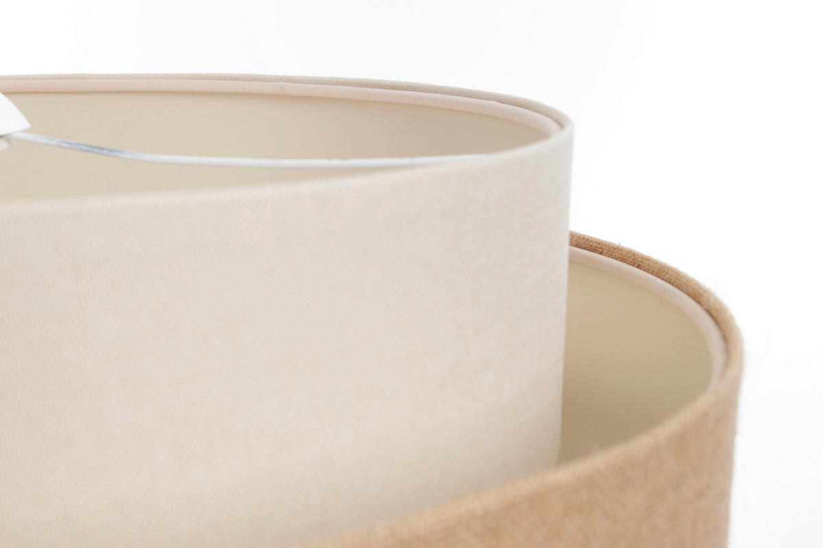 HÄNGELEUCHTE Boho Elegant 50/92 cm   - Karamell/Creme, Trend, Kunststoff/Textil (50/92cm)