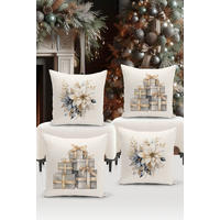 KISSENBEZUG-SET Artfchrst4-5 43/43 cm  - Multicolor, Basics, Textil (43/43cm) - X-Mas