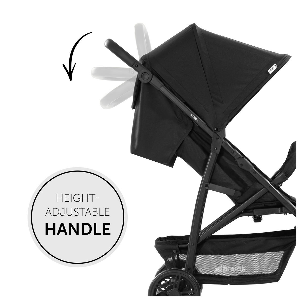 BUGGY RAPID 4  - Schwarz, Basics, Textil/Metall (54/104/92cm) - Hauck