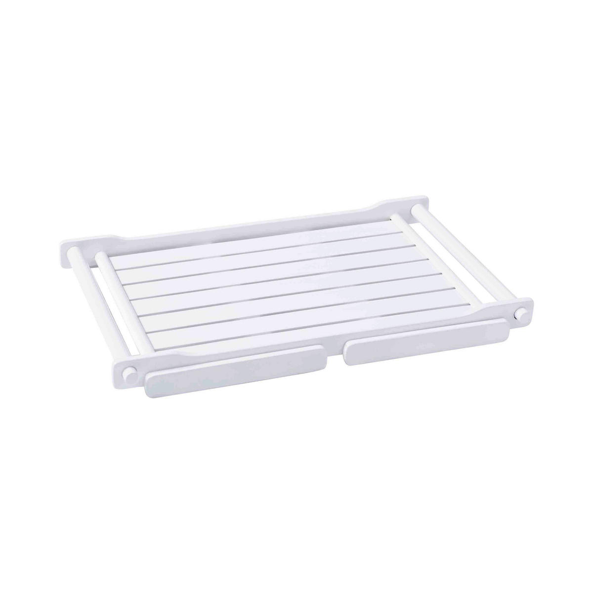 SERVIERTABLETT     - Weiss, Design, Holz (58/23/36cm) - Livetastic