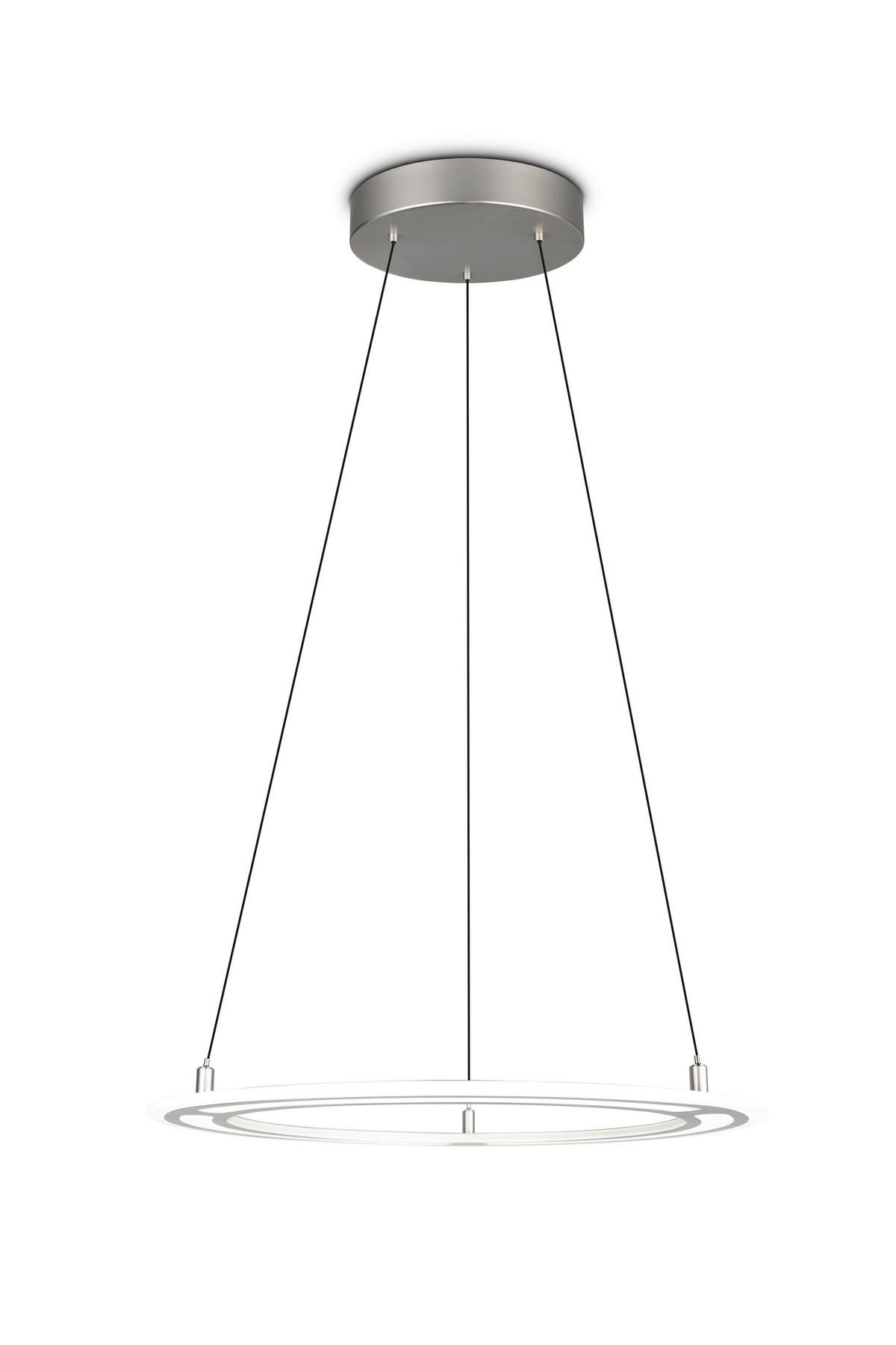 LED-HÄNGELEUCHTE  72,5/180 cm    - Nickelfarben, Design, Metall (72,5/180cm) - Trio Leuchten