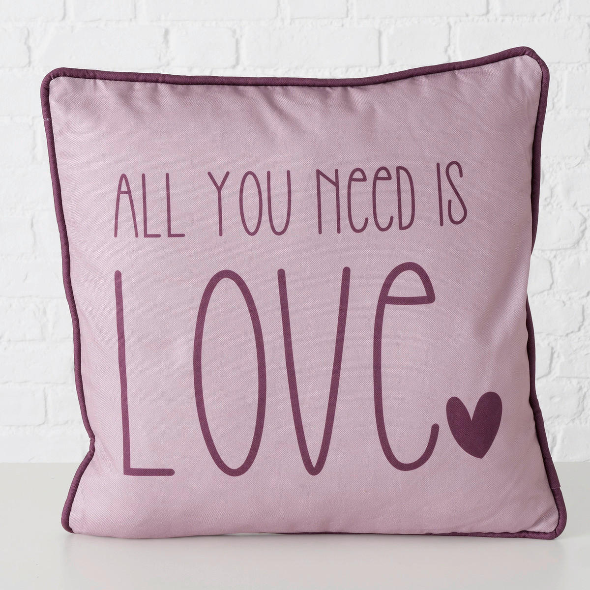 SOFAKISSEN  45/45 cm   - Dunkelrosa/Beige, Trend, Textil (45/45cm)