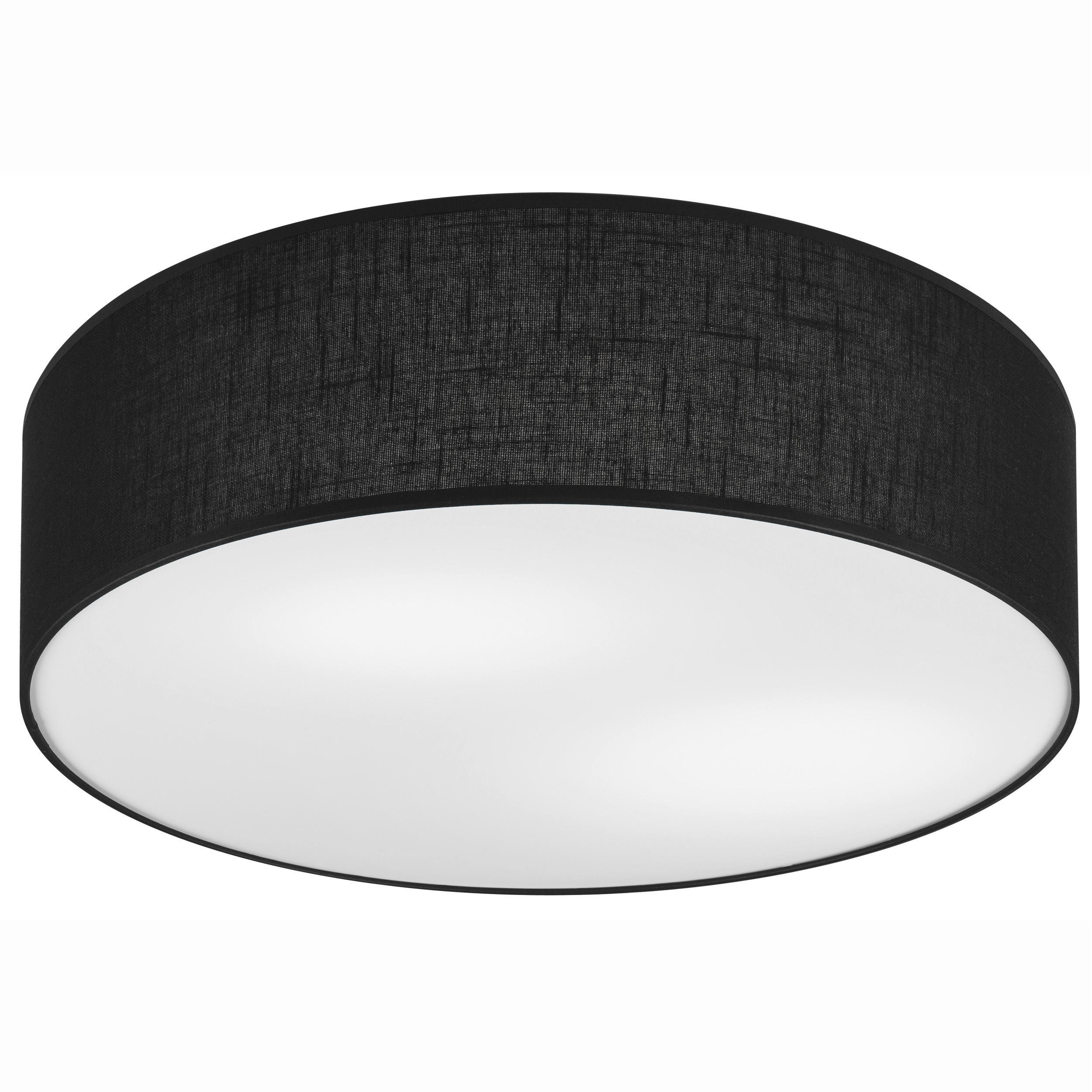 DECKENLEUCHTE    13/45/13 cm  - Schwarz Hochglanz, Basics, Textil (13/45/13cm)