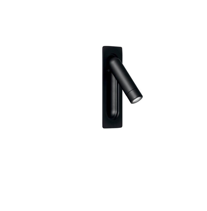 Luce ambiente Design Led-Wandleuchte Luce Ambiente e Design Schwarz 16.9x2.8x6.7 cm
