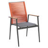 STAPELSESSEL Aluminium Anthrazit, Rot, Schwarz  - Anthrazit/Rot, Design, Holz/Textil (61/94/66cm) - Musterring