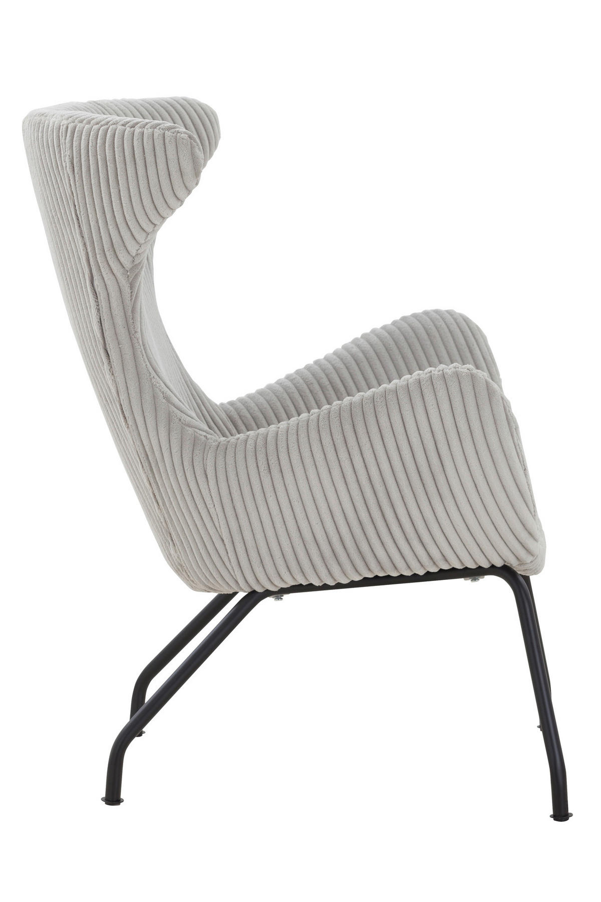 RELAXSESSEL Cord    - Schwarz/Grau, MODERN, Textil/Metall (78/96/77cm) - Livetastic