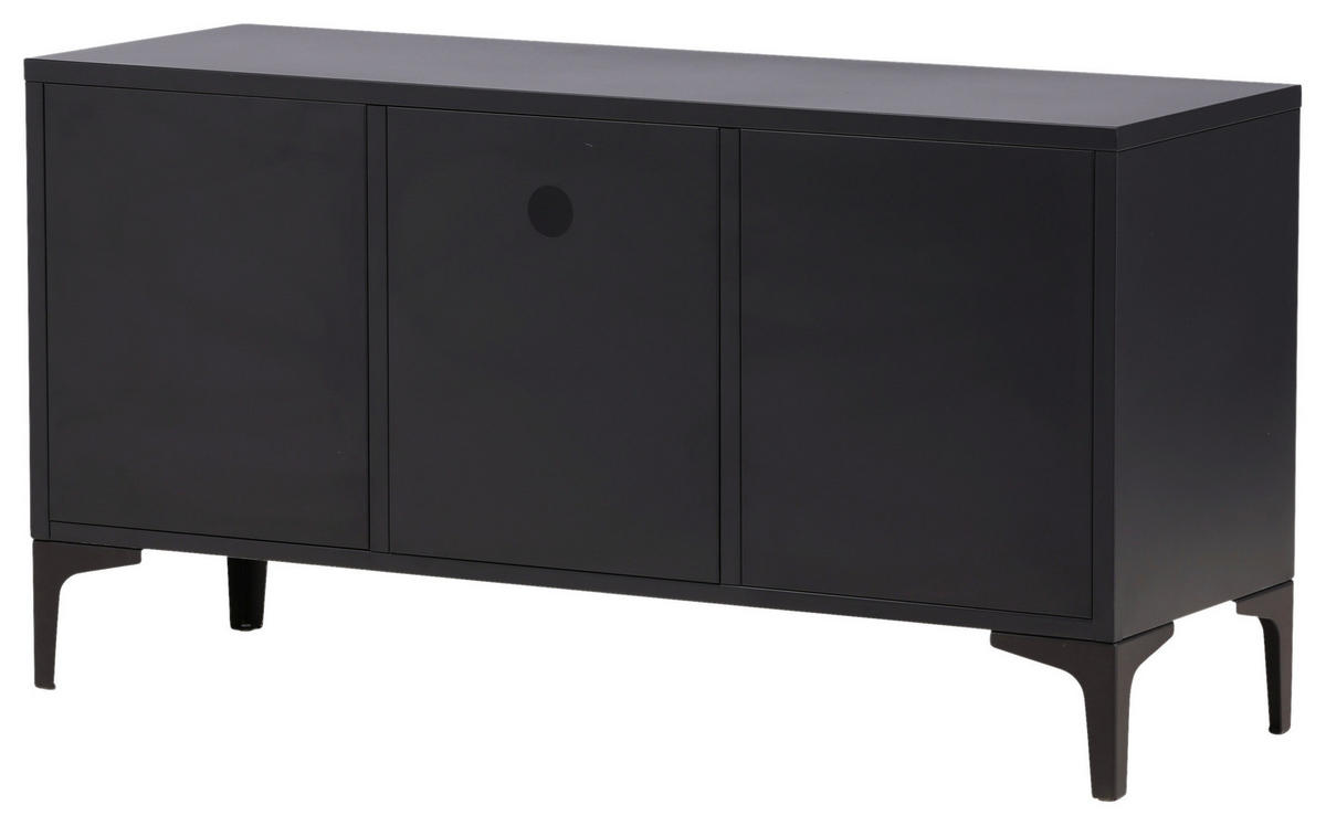 LOWBOARD  in 120/63/40 cm  - Schwarz, Design, Metall (120/63/40cm) - Livetastic