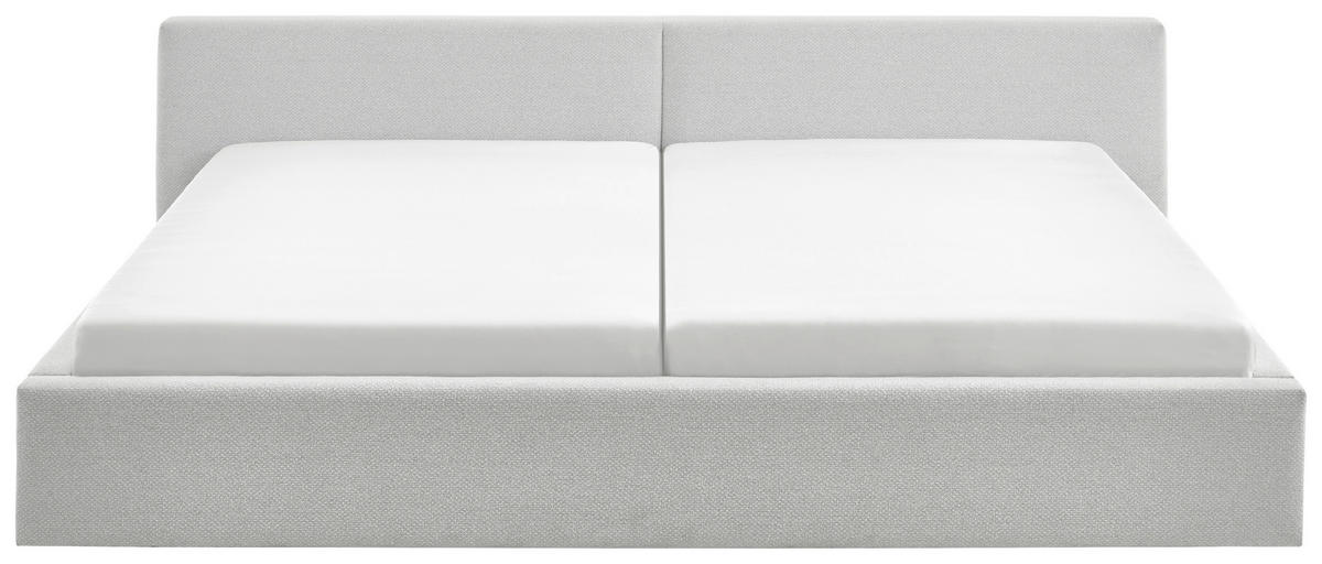 POLSTERBETT 240/200 cm  Hellgrau  - Hellgrau, Basics, Holz/Textil (240/200cm) - Boxxx
