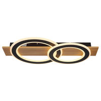 LED-TAKLAMPA JAYDEN 63/35/7 cm  - opal/svart, Natur, metall/plast (63/35/7cm) - Globo