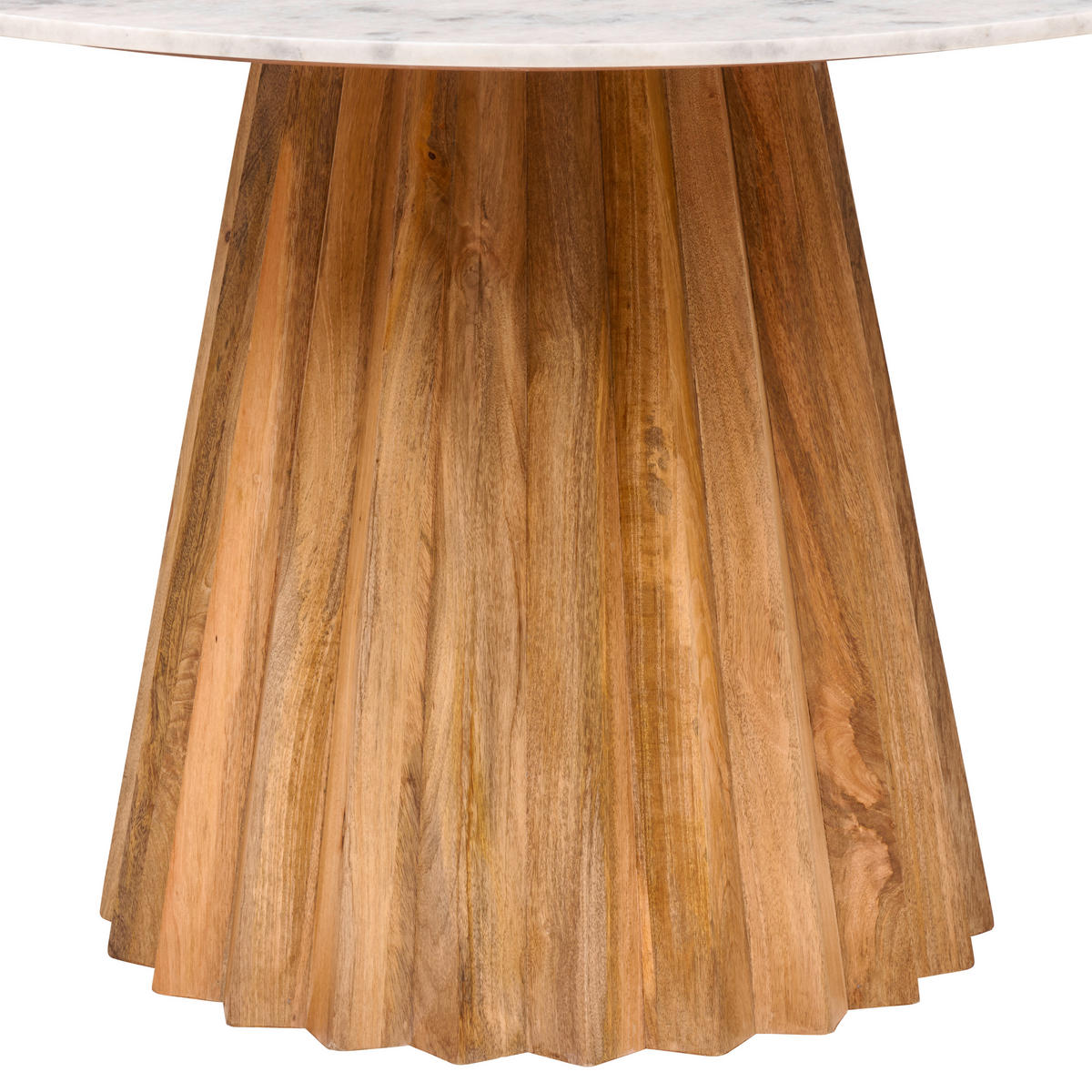 ESSTISCH 115/76/115 cm Echtholz  Holz, Stein schnell aufzubauende und stabile Arbeitsfläche rund Naturfarben  - Naturfarben, MODERN, Holz/Stein (115/76/115cm) - Livetastic