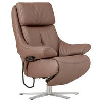 RELAXSESSEL Echtleder Relaxfunktion, Kopfteilverstellung, Fußteilverstellung    - Braun, KONVENTIONELL, Leder/Metall (84/116/88cm) - Himolla Komfortklass