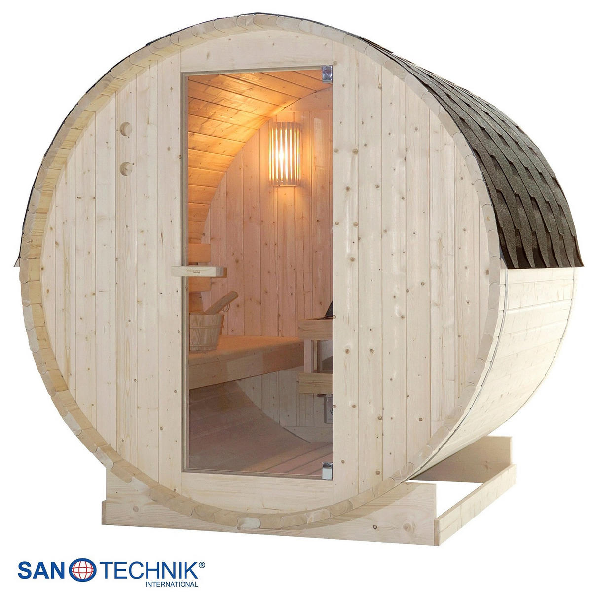 SUDOVÁ SAUNA  - barvy smrku, Konvenční, dřevo/sklo (189/180/191,5cm) - Sanotechnik