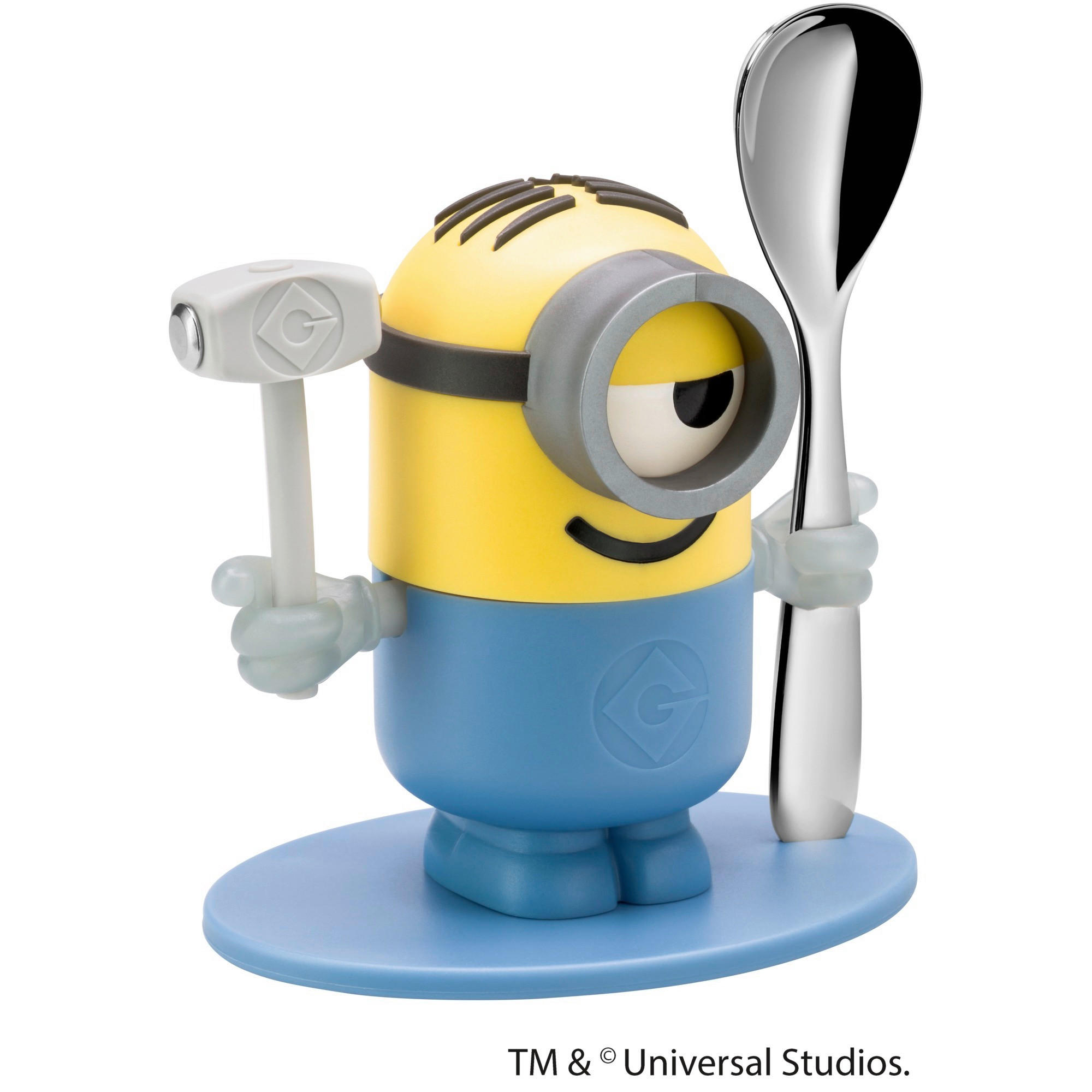 EIERBECHERSET Minions Metall, Kunststoff  - Multicolor, Basics, Kunststoff/Metall (15,5/14,5/8cm) - WMF