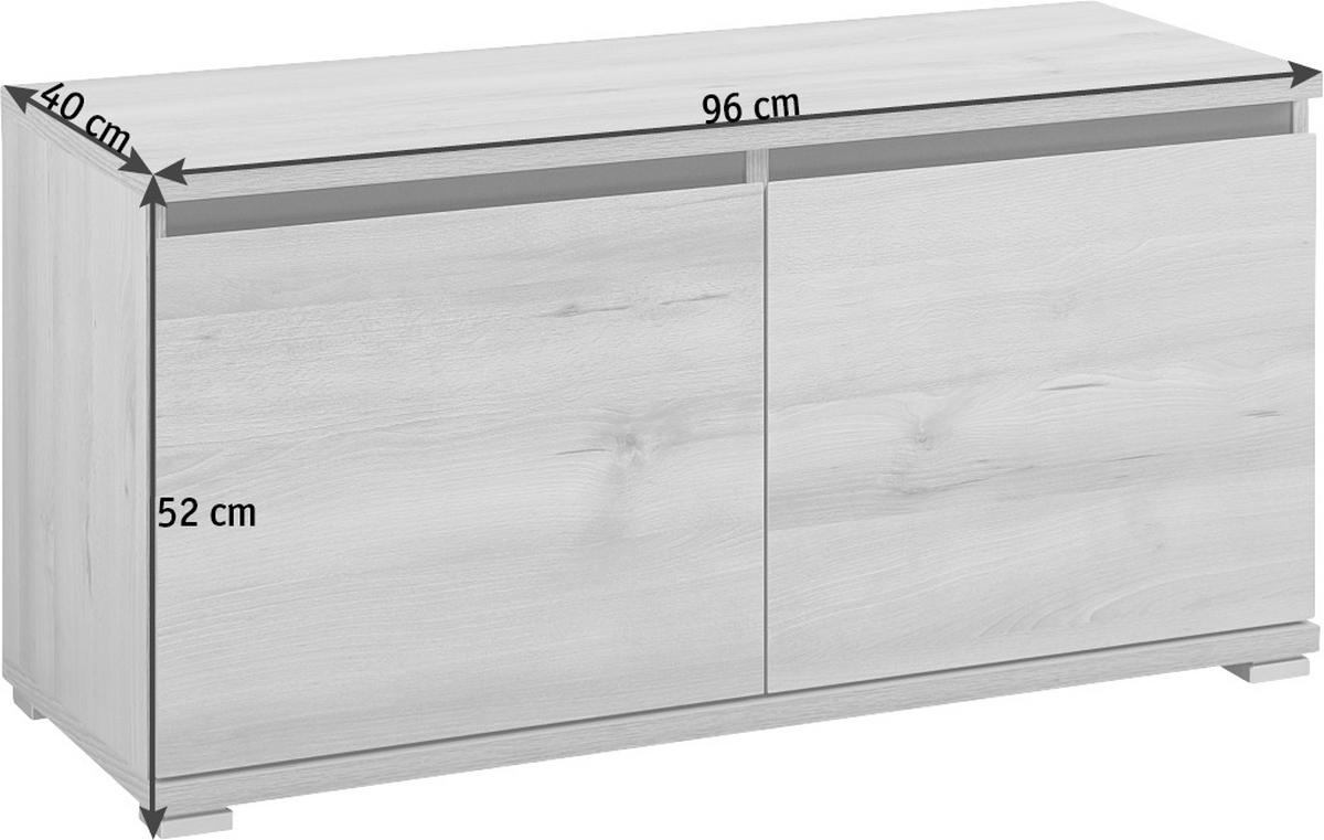 GARDEROBENBANK 96/52/40 cm  - Anthrazit/Buchefarben, Basics, Holzwerkstoff (96/52/40cm) - Carryhome