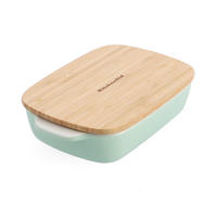 AUFLAUFFORM Keramik, Naturmaterialien Steingut  - Weiß/Hellgrün, Basics, Naturmaterialien/Keramik (15cm) - Kitchenaid