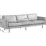 DREISITZER-SOFA Lederlook Braun - Schwarz/Braun, Design, Textil/Metall (277/85/86cm) - Ambia Home