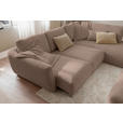 ECKSOFA  in Chenille Taupe  307/224 cm  - Taupe/Schwarz, KONVENTIONELL, Kunststoff/Textil (307/224cm) - Hom`in